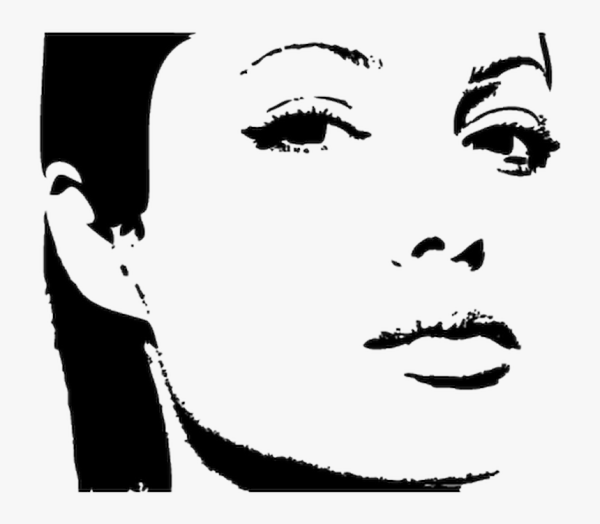 Лицо черно белое