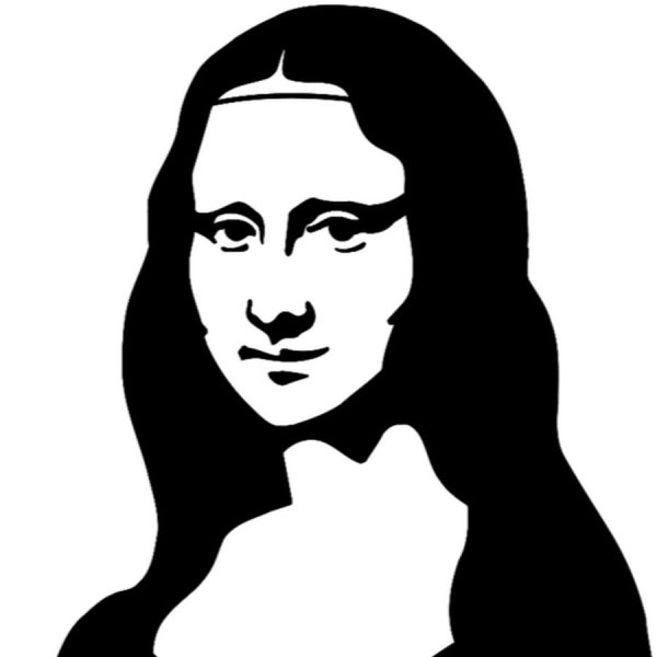 Мона Лиза вектор чб