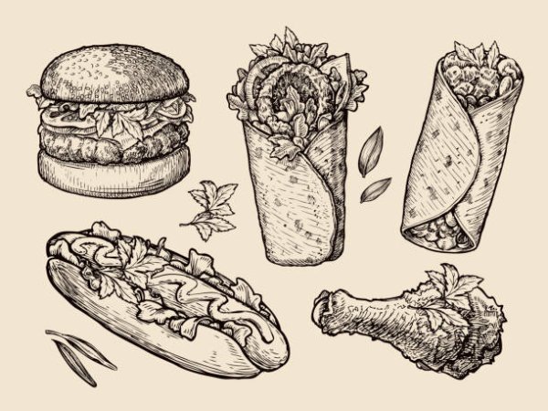 Шаурма эскиз