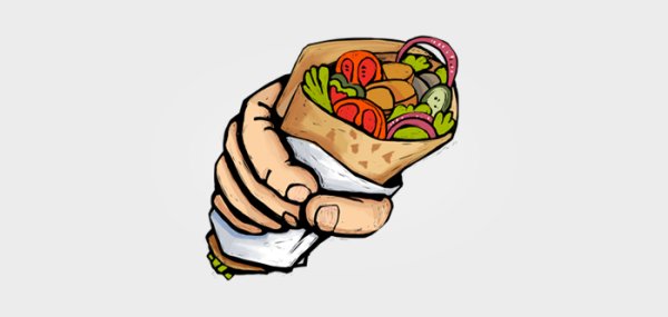 Шаурма нарисованная