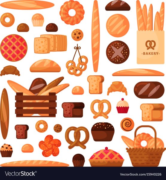 Выпечка пирожки вектор