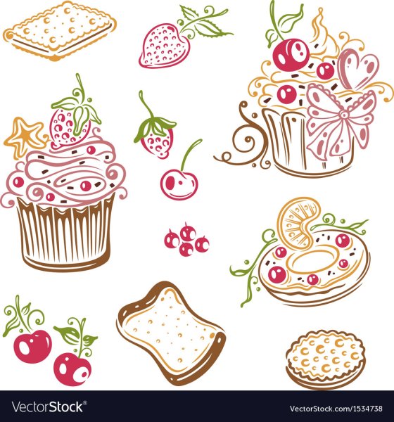 Сладости в векторном формате