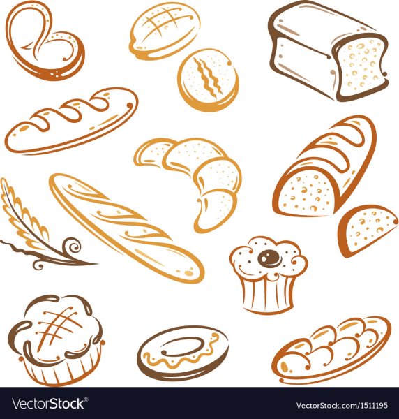 Выпечка хлебобулочных изделий трафарет