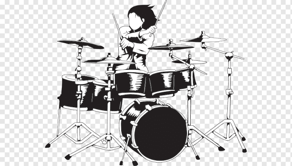 Человек за барабанной установкой референс