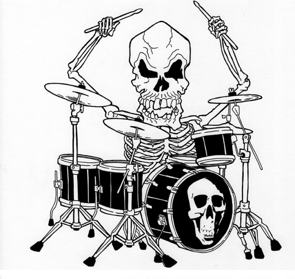 Скелет барабанщик