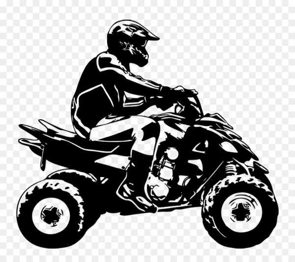 Квадроцикл черно белый