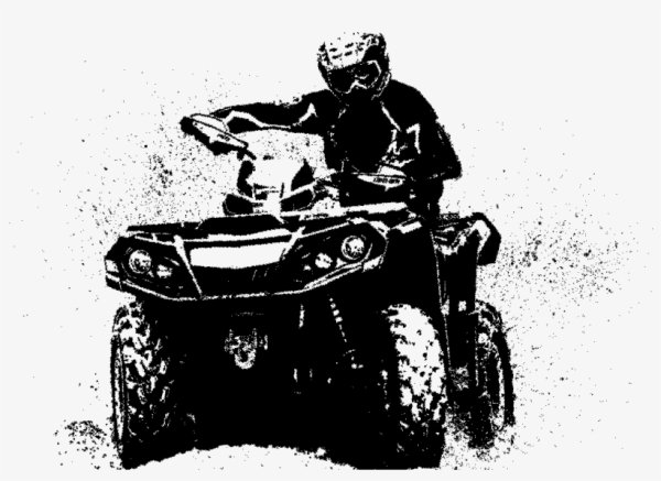 Квадроцикл черно белый
