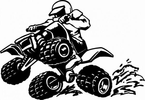Квадроцикл черно белый