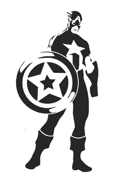 Капитан Америка силуэт