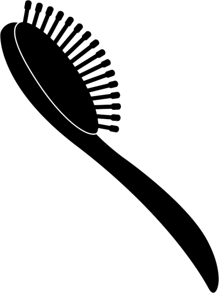 Расческа черно белая