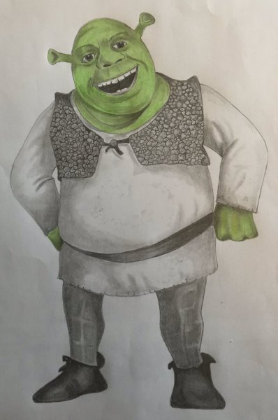 Шрек карандашом