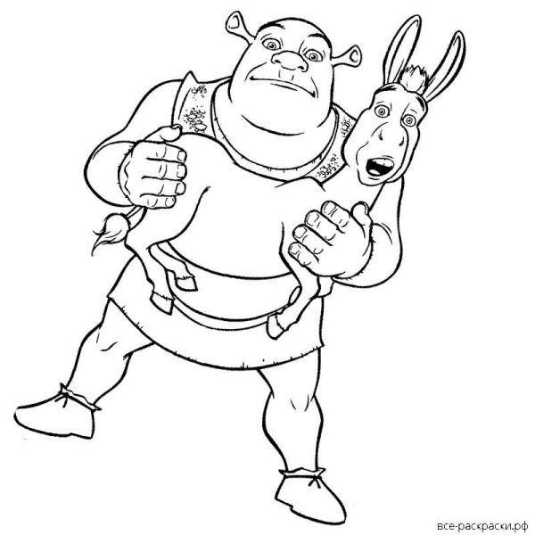 Раскраски для мальчиков Шрек