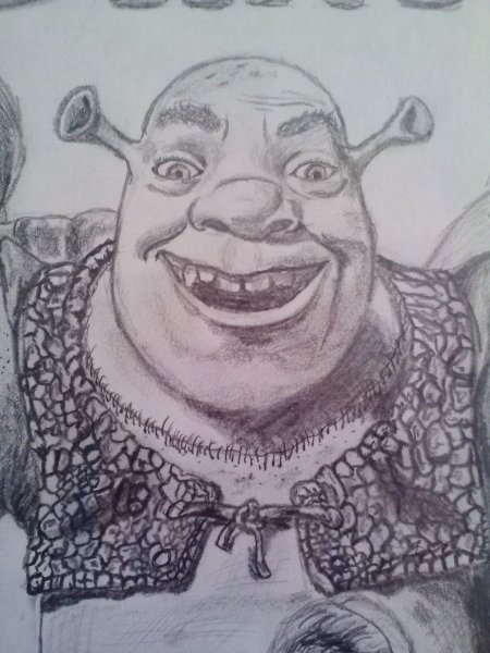 Шрек карандашом