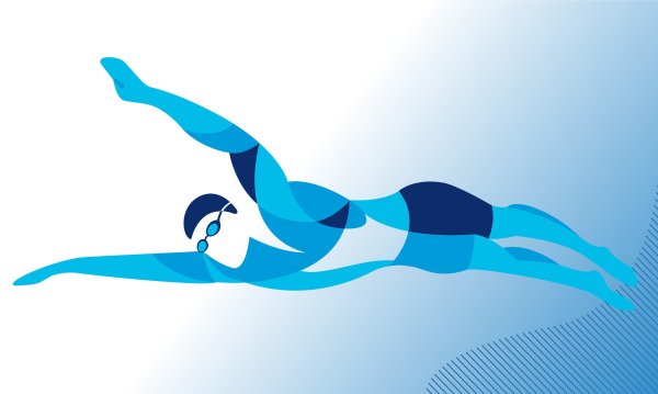 Кроль плавание вектор