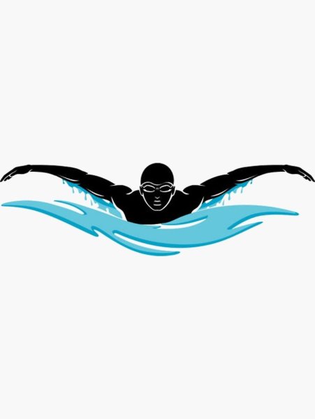 Наклейка на авто плавание