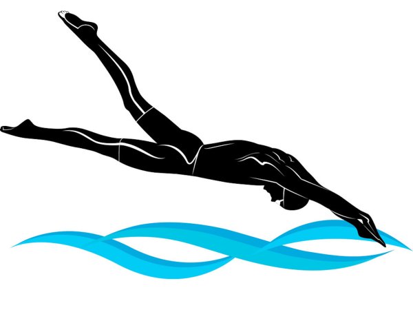 Пловец контур