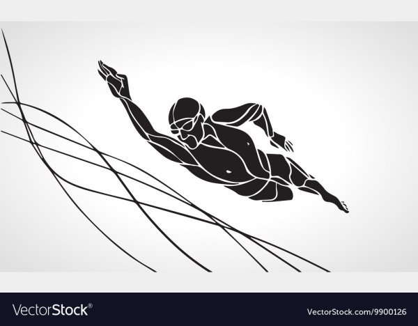 Пловец силуэт