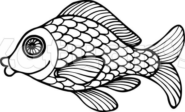 Карась трафарет