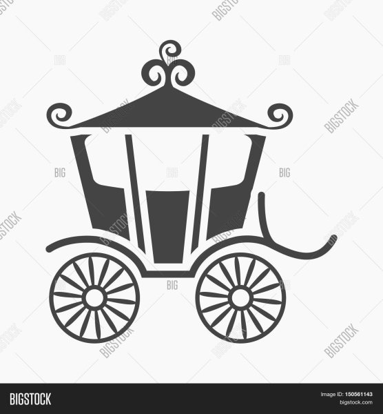 Карета на белом фоне