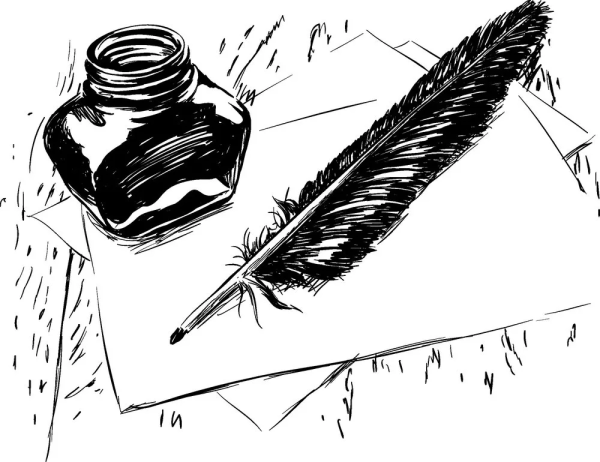Перо и чернила эскиз