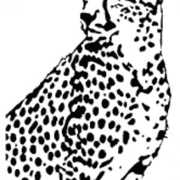 Трафарет леопарда