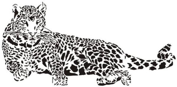 Трафарет леопарда