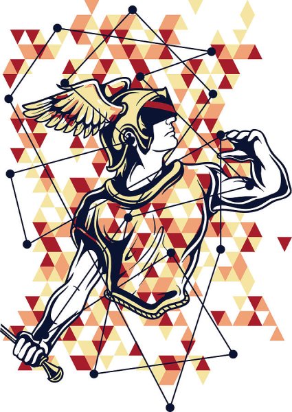 Гермес наклейка на футболку Тулун