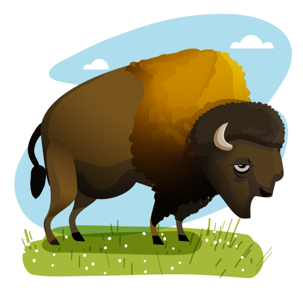 Бизон мультяшный