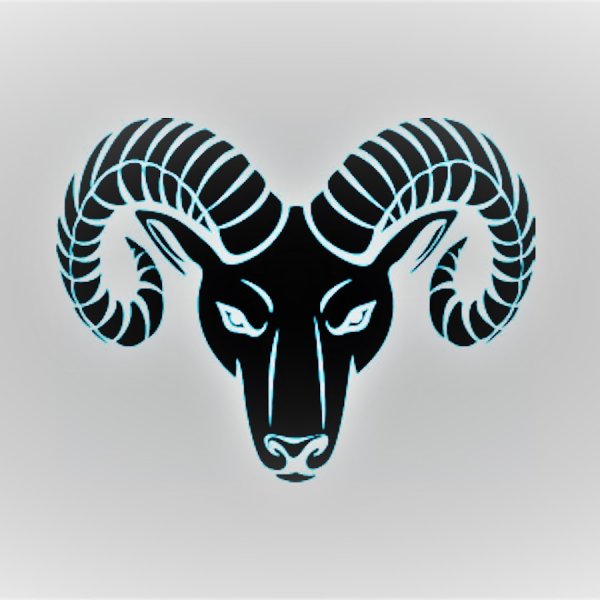 Овен на белом фоне