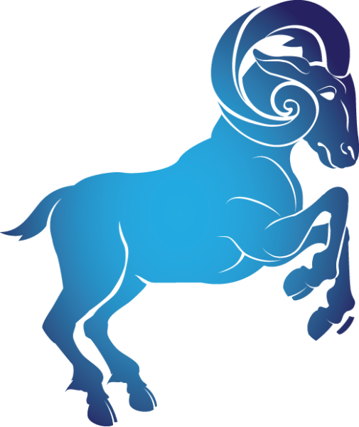 Козерог на белом фоне