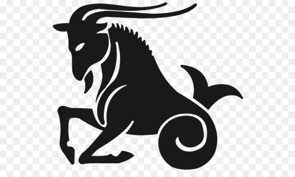 Козерог на черном фоне