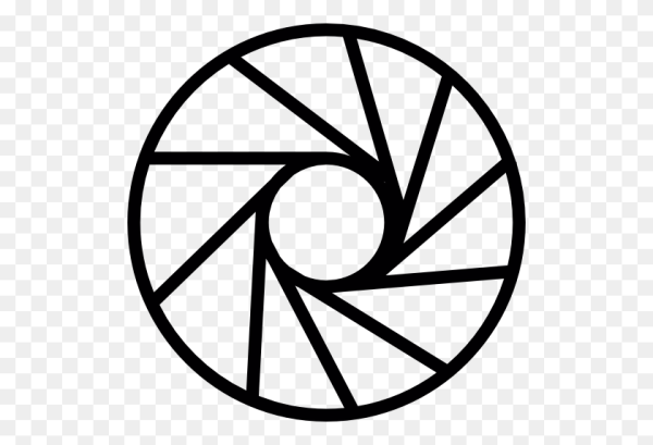 Стилизованный объектив фотоаппарата