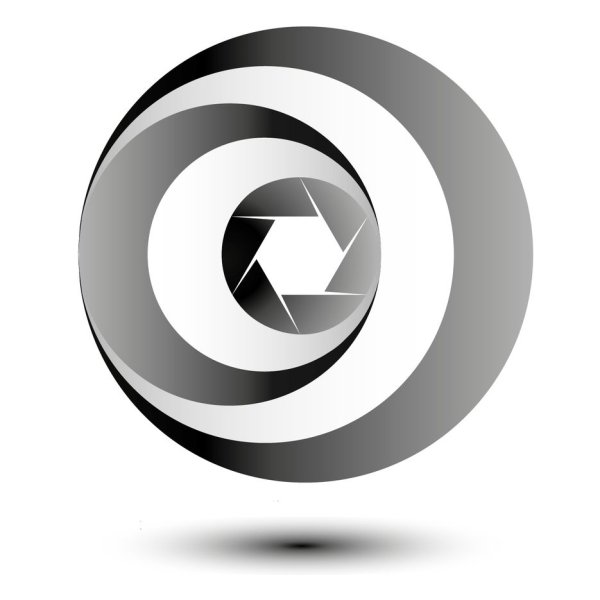 Стилизованный объектив фотоаппарата