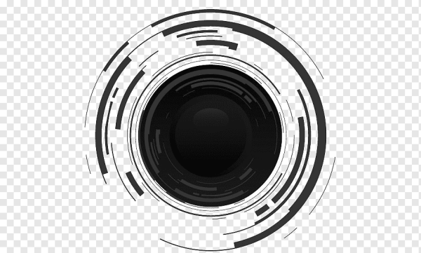 Стилизованный объектив фотоаппарата