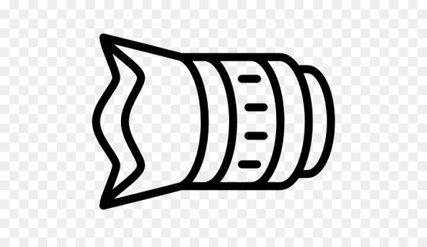 Объектив сбоку вектор