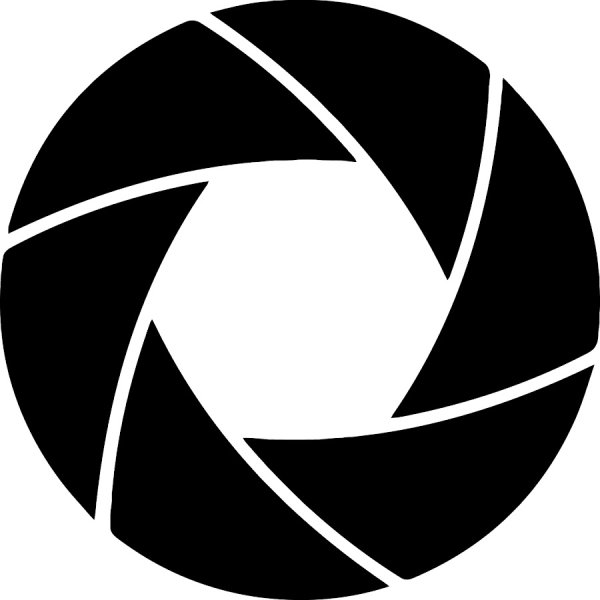 Стилизованный объектив фотоаппарата