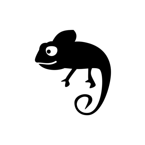 Хамелеон трафарет