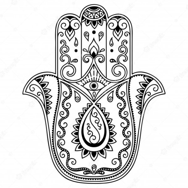Рука Фатимы Хамса vector