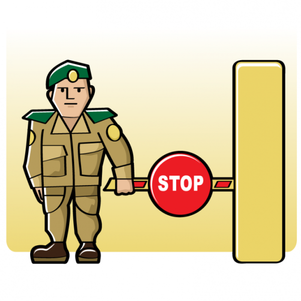 Таможенник рисунок