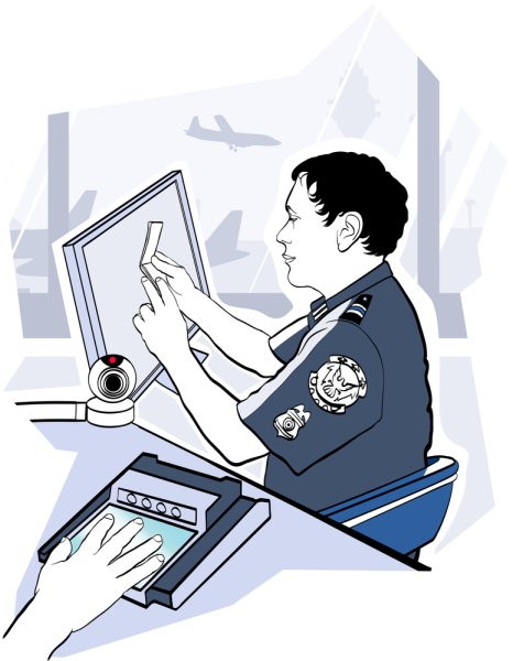 Таможенник нарисованный