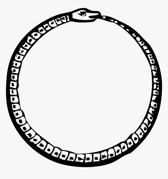 Змея кусающая свой хвост символ