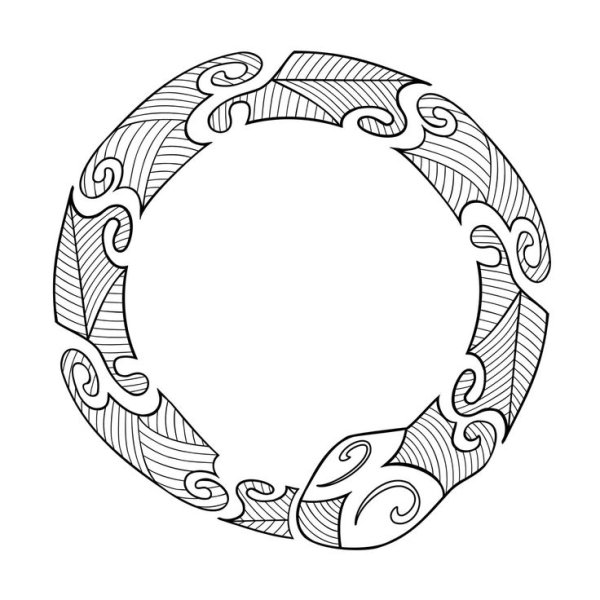 Полинезия орнамент в круге