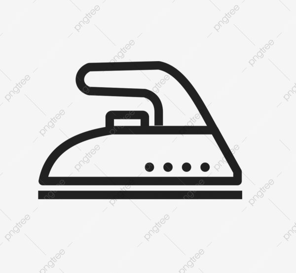 Утюг на сером фоне