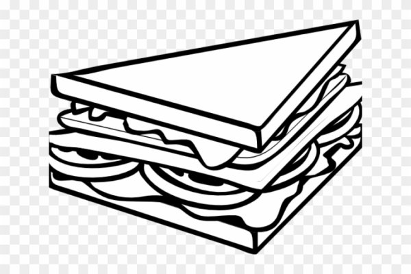 Сэндвич раскраска