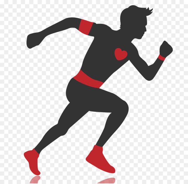 Силуэты спортсменов бегунов