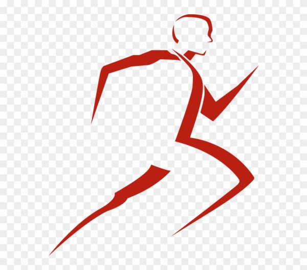 Силуэт спортсмена в движении