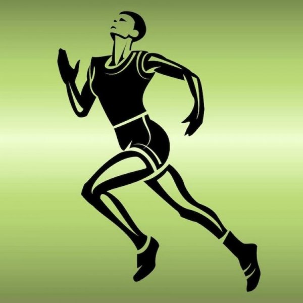 Бегун силуэт