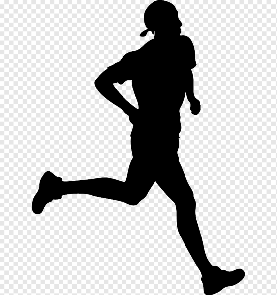 Мужчина бежит силуэт