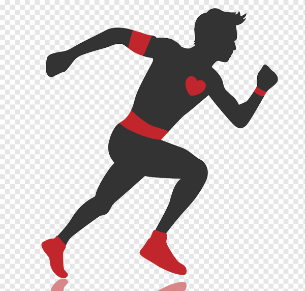 Бегущий спортсмен силуэт