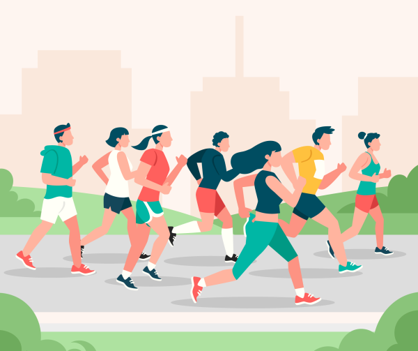 Бег иллюстрация